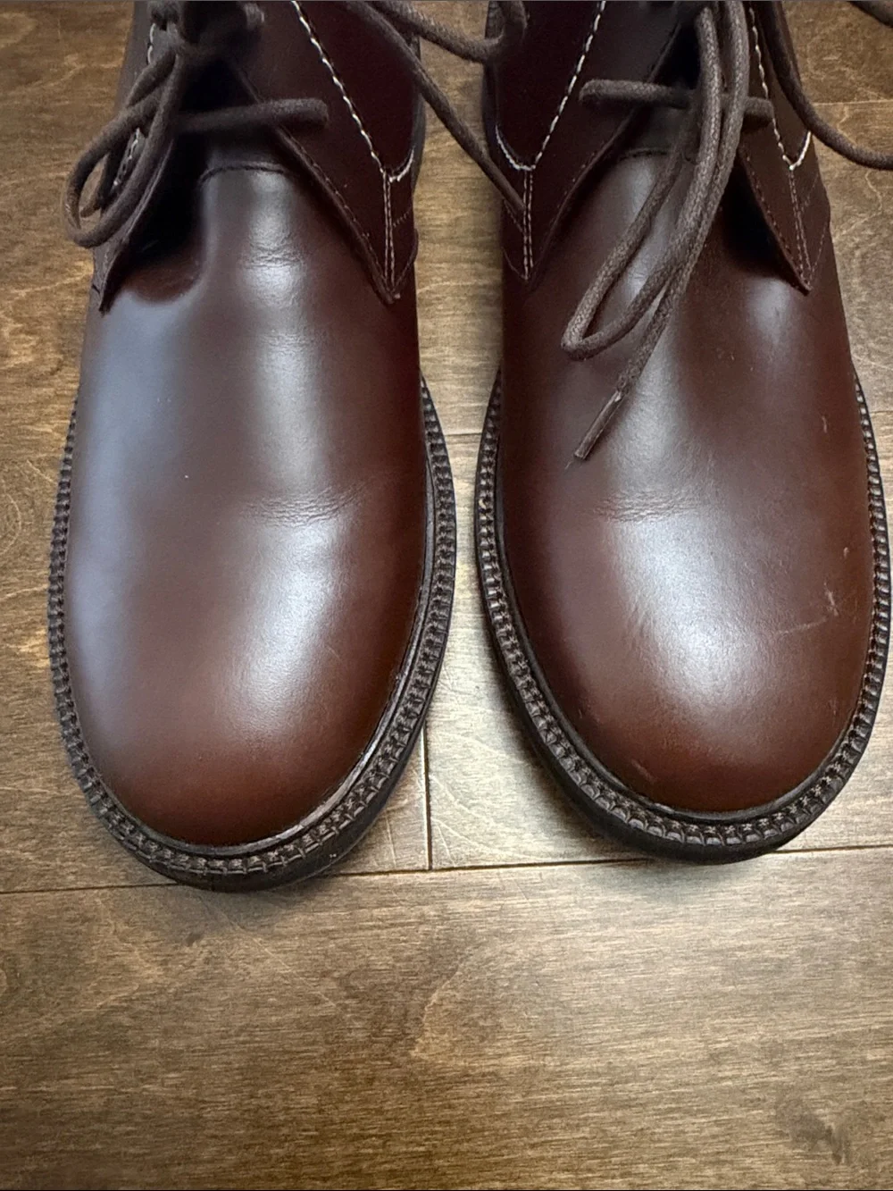 Saks Fifth Avenue Men's Brown Leather Lace-Up Chukka Boots